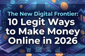 create banner of blogg but use this title "The New Digital Frontier: 10 Legit Ways to Make Money Online in 2026"